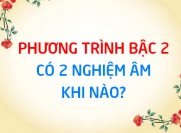 Phương trình bậc 2 có 2 nghiệm âm khi nào? Điều kiện để PT bậc 2 có 2 nghiệm âm - Toán lớp 9